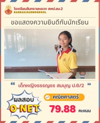 20250311091807(1).jpg - ขอแสดงความยินดับนักเรียนชั้นป.6 ที่ได้รับผลสอบ O-NET แต่ละวิชาสูงสุด | https://ssl.ac.th