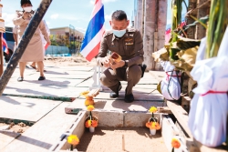 20210922091007.jpg - พิธียกเสาเอกและบวงสรวงสิ่งศักดิ์สิทธิ์การก่อสร้างอาคารเรียนแบบ318ล/55-ข เขตแผ่นดินไหว | https://ssl.ac.th