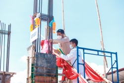 20210922091017.jpg - พิธียกเสาเอกและบวงสรวงสิ่งศักดิ์สิทธิ์การก่อสร้างอาคารเรียนแบบ318ล/55-ข เขตแผ่นดินไหว | https://ssl.ac.th