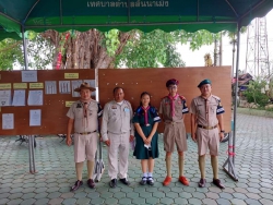 20230515093345(3).jpg - ลูกเสือ กกต โรงเรียนสันทรายหลวง ทำหน้าที่ประจำหน่วยเลือกตั้ง จำนวน 20 หน่วย | https://ssl.ac.th