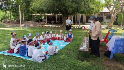 20230720115423.jpg - กศน.สันทรายหลวง ให้บริการห้องสมุดเคลื่อนที่และจัดกิจกรรมเสริมหลักสูตรศิลปะให้นักเรียนชั้นอนุบาล | https://ssl.ac.th