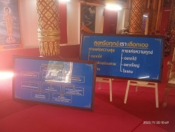 20231123074454.jpg -  คุณครูกลุ่มสาระสังคมฯ. เป็นตัวแทนรับมอบป้ายนิทรรศการสื่อความรู้หลักธรรมสอนทางพระพุทธศาสนา | https://ssl.ac.th