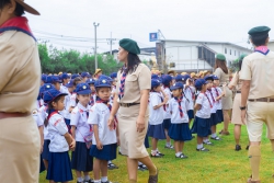 20231124071733(4).jpg - ผู้กำกับลูกเสือ ลูกเสือและเนตรนารีโรงเรียนสันทรายหลวง ร่วมถวายราชสดุดีรัชกาลที่ 6 เนื่องในวันวันพระมหาธีราชเจ้า | https://ssl.ac.th