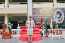 20231124071735(4).jpg - ผู้กำกับลูกเสือ ลูกเสือและเนตรนารีโรงเรียนสันทรายหลวง ร่วมถวายราชสดุดีรัชกาลที่ 6 เนื่องในวันวันพระมหาธีราชเจ้า | https://ssl.ac.th
