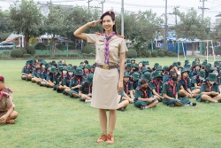 20231124071744.jpg - ผู้กำกับลูกเสือ ลูกเสือและเนตรนารีโรงเรียนสันทรายหลวง ร่วมถวายราชสดุดีรัชกาลที่ 6 เนื่องในวันวันพระมหาธีราชเจ้า | https://ssl.ac.th