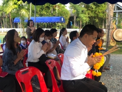 20231209120158.jpg -  พิธีขึ้นศาลพระภูมิเจ้าที่ใหม่ ที่โรงเรียนสันทรายหลวง แผนกอนุบาล | https://ssl.ac.th