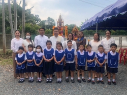 20231209120244.jpg -  พิธีขึ้นศาลพระภูมิเจ้าที่ใหม่ ที่โรงเรียนสันทรายหลวง แผนกอนุบาล | https://ssl.ac.th