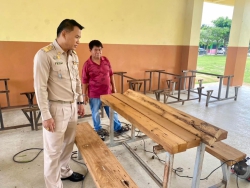 20240602111225.jpg - โรงเรียนสันทรายหลวงเร่งพัฒนากายภาพให้สวยงาม สะอาด น่าอยู่น่าเรียน | https://ssl.ac.th